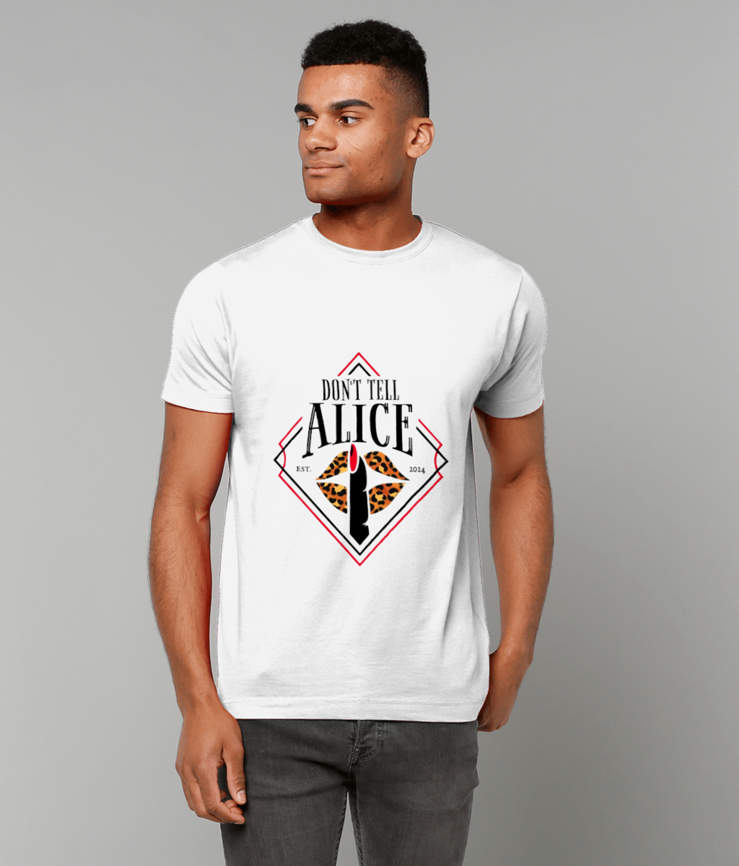 ‘Leopard’ Cotton White T-Shirt - Image 2