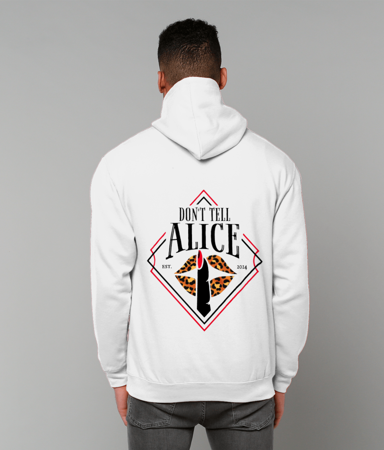 Leopard Print White Hoodie - Image 3